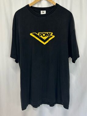 PONY Classic Chevron Logo Graphic T-Shirt Black
